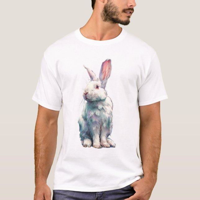 Iridescent Dream Prism Rabbit Men T-Shirt (Front)