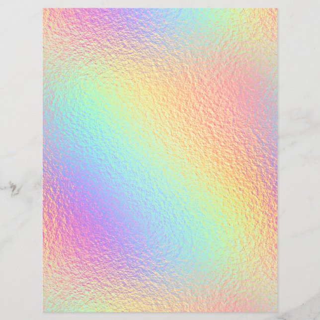 Iridescent Faux Foil Scrapbook Paper No. 12 (Front)