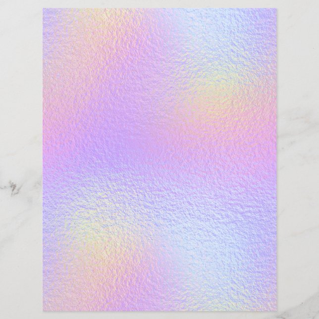 Iridescent Faux Foil Scrapbook Paper No. 15 (Front)