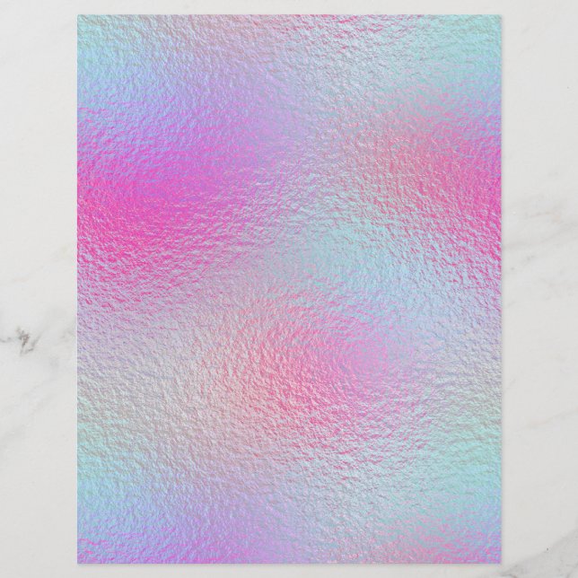 Iridescent Faux Foil Scrapbook Paper No. 17 (Front)