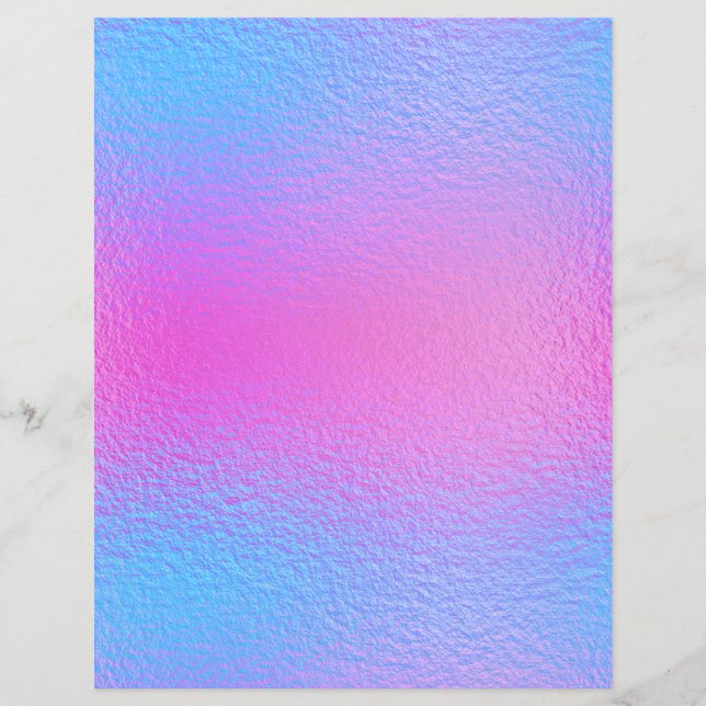 Iridescent Faux Foil Scrapbook Paper No. 18 (Front)