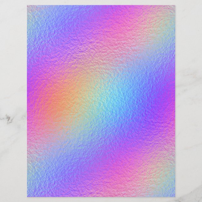 Iridescent Faux Foil Scrapbook Paper No. 22 (Front)