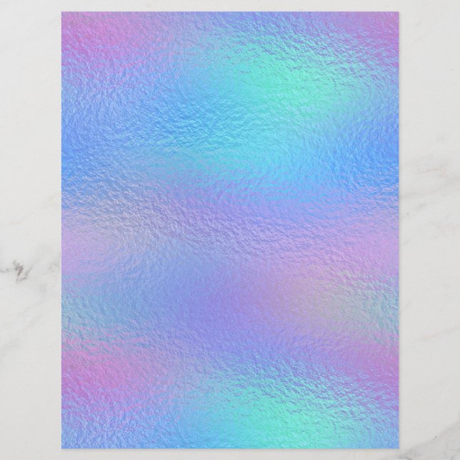 Iridescent Faux Foil Scrapbook Paper No. 27 (Front)