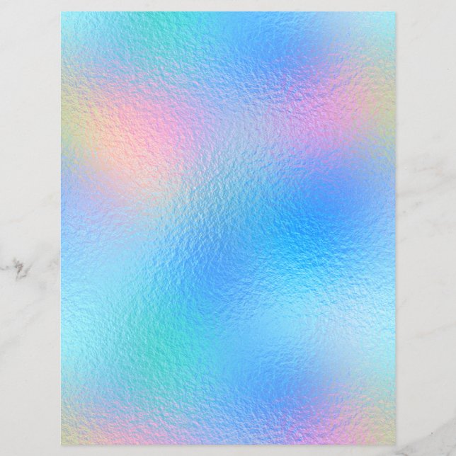 Iridescent Faux Foil Scrapbook Paper No. 39 (Front)