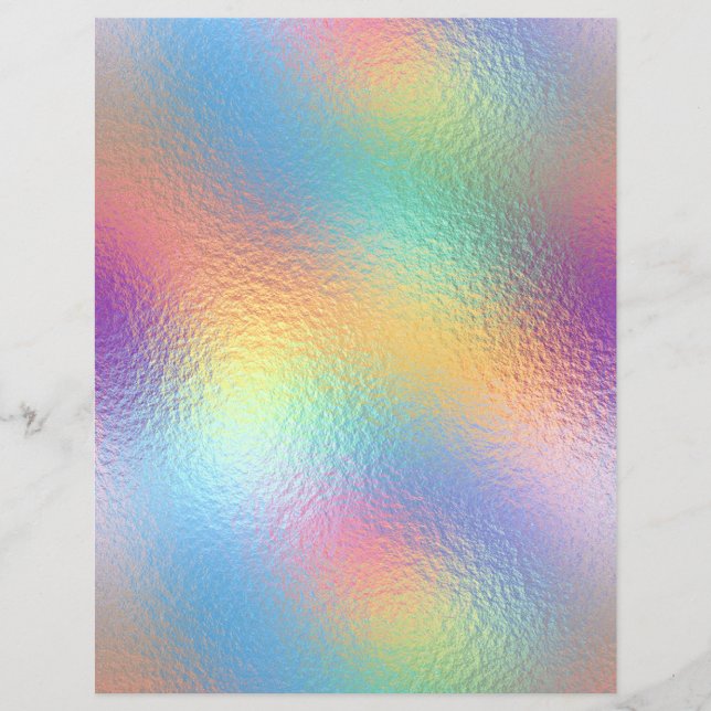 Iridescent Faux Foil Scrapbook Paper No. 44 (Front)