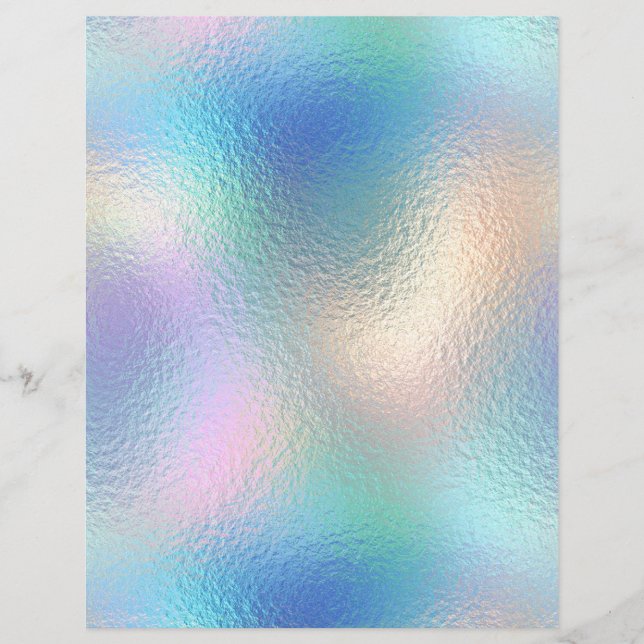 Iridescent Faux Foil Scrapbook Paper No. 46 (Front)