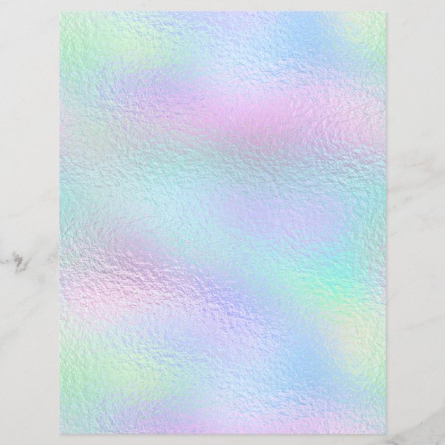 Iridescent Faux Foil Scrapbook Paper No. 49 (Front)