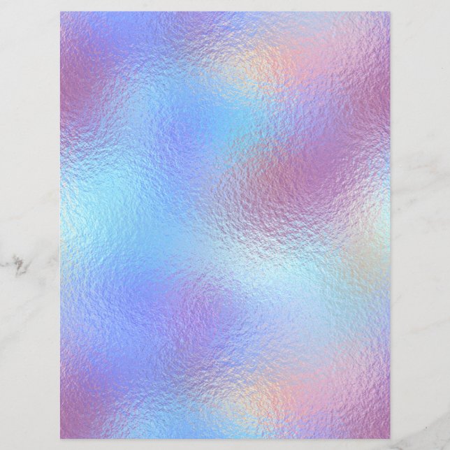 Iridescent Faux Foil Scrapbook Paper No. 56 (Front)