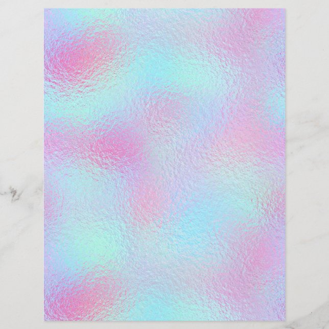 Iridescent Faux Foil Scrapbook Paper No. 57 (Front)