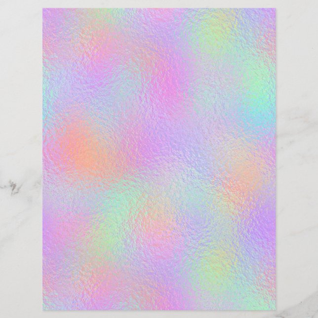 Iridescent Faux Foil Scrapbook Paper No. 59 (Front)