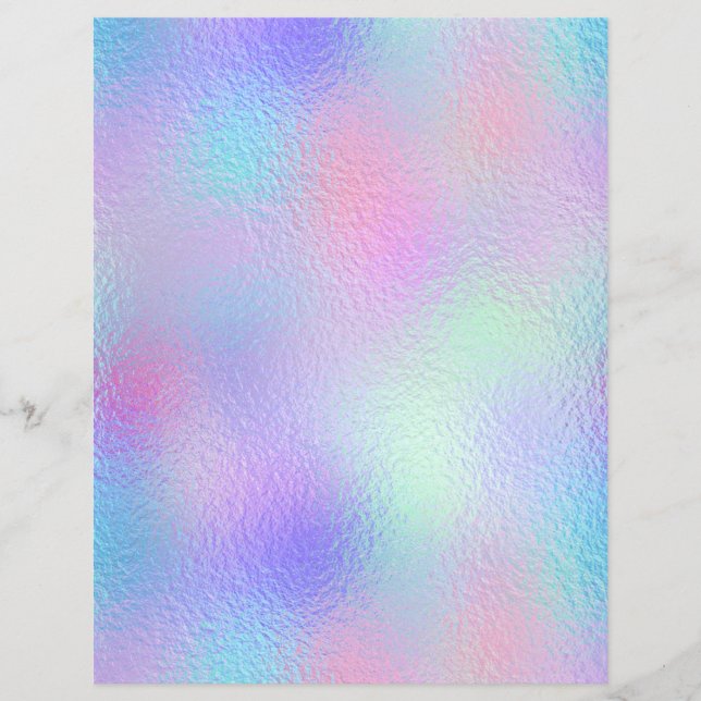 Iridescent Faux Foil Scrapbook Paper No. 61 (Front)