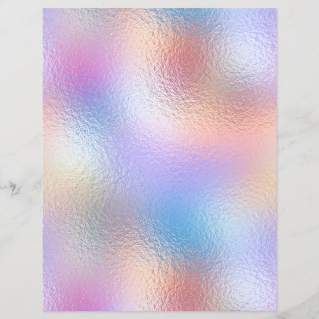 Iridescent Faux Foil Scrapbook Paper No. 65 (Front)