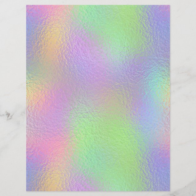 Iridescent Faux Foil Scrapbook Paper No. 66 (Front)