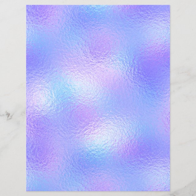 Iridescent Faux Foil Scrapbook Paper No. 68 (Front)