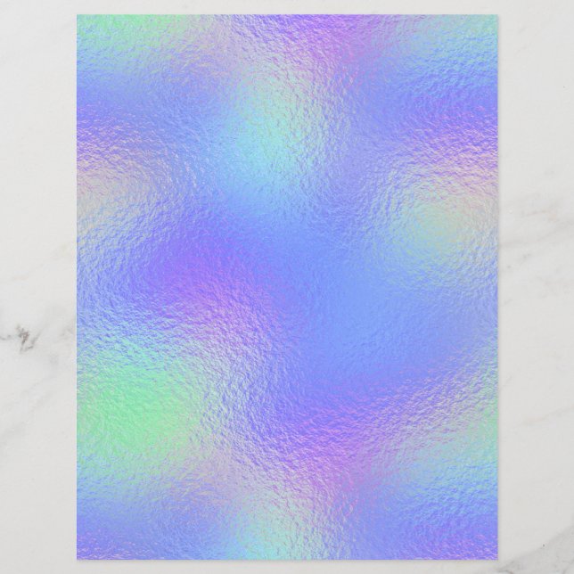 Iridescent Faux Foil Scrapbook Paper No. 69 (Front)