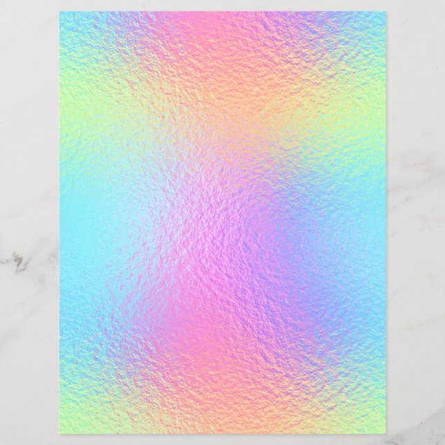 Iridescent Faux Foil Scrapbook Paper No. 7 (Front)