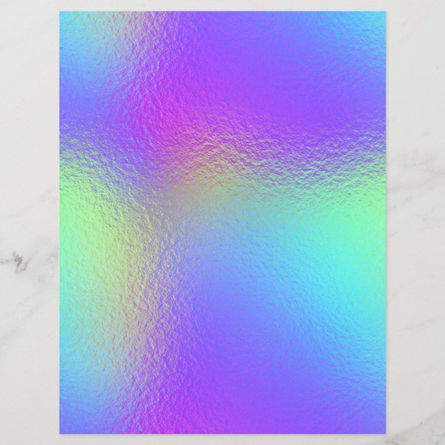 Iridescent Faux Foil Scrapbook Paper No. 70 (Front)
