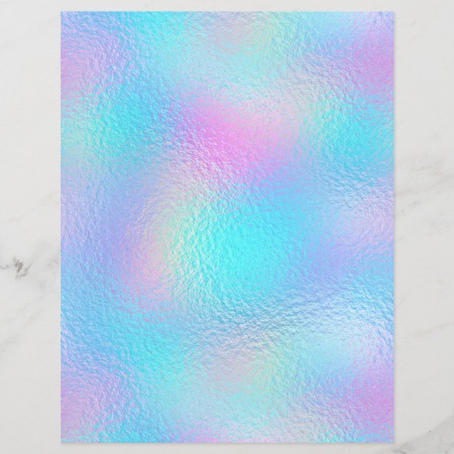 Iridescent Faux Foil Scrapbook Paper No. 73 (Front)