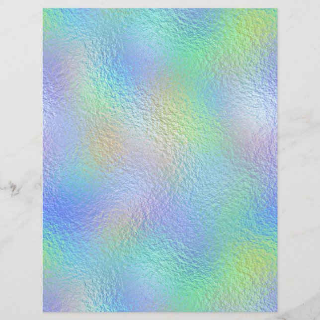 Iridescent Faux Foil Scrapbook Paper No. 75 (Front)