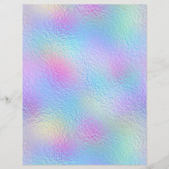 Iridescent Faux Foil Scrapbook Paper No. 76 (Front)