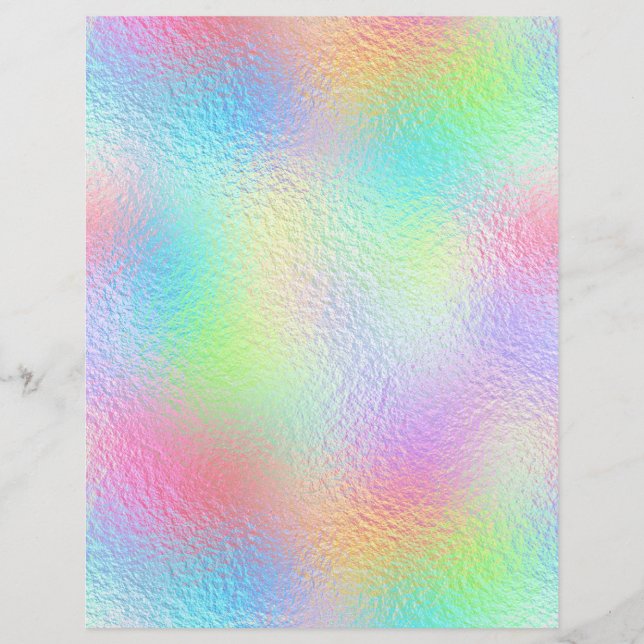 Iridescent Faux Foil Scrapbook Paper No. 77 (Front)