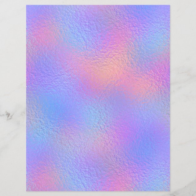 Iridescent Faux Foil Scrapbook Paper No. 80 (Front)