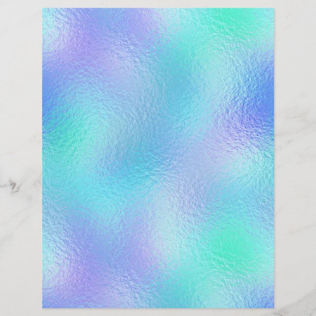 Iridescent Faux Foil Scrapbook Paper No. 81 (Front)