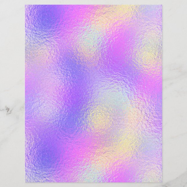 Iridescent Faux Foil Scrapbook Paper No. 82 (Front)