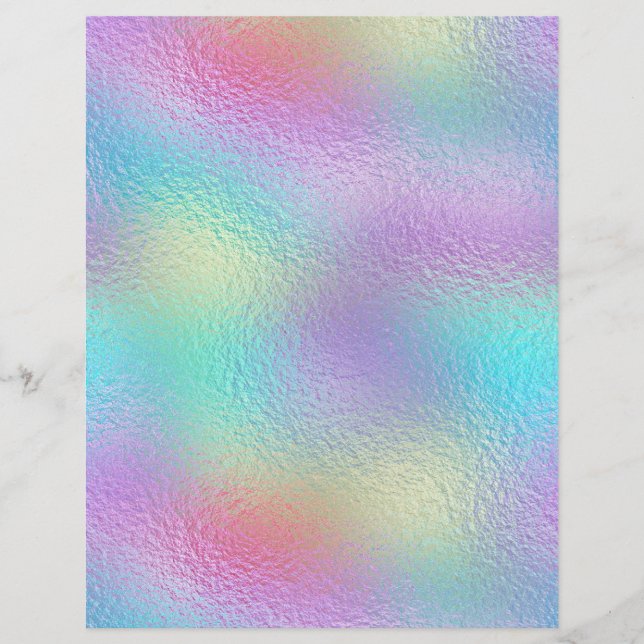 Iridescent Faux Foil Scrapbook Paper No. 84 (Front)