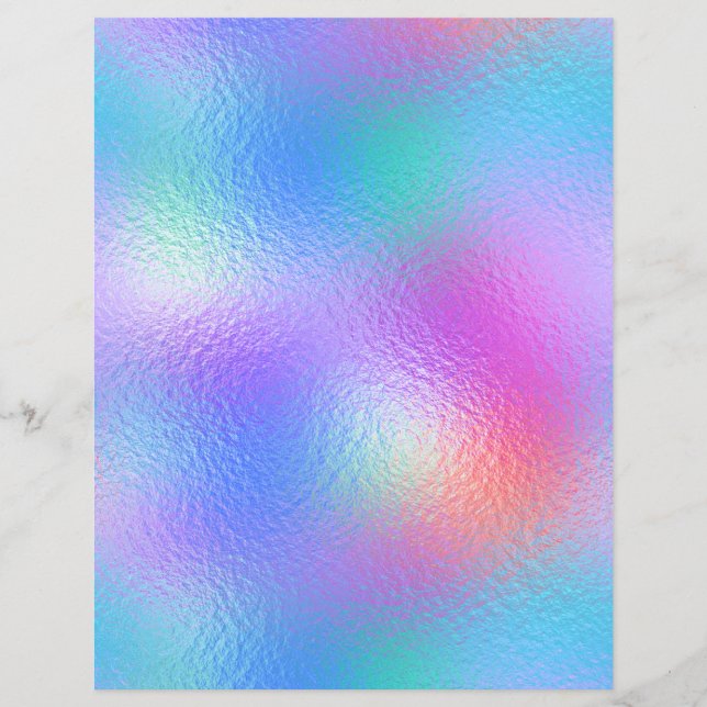 Iridescent Faux Foil Scrapbook Paper No. 85 (Front)