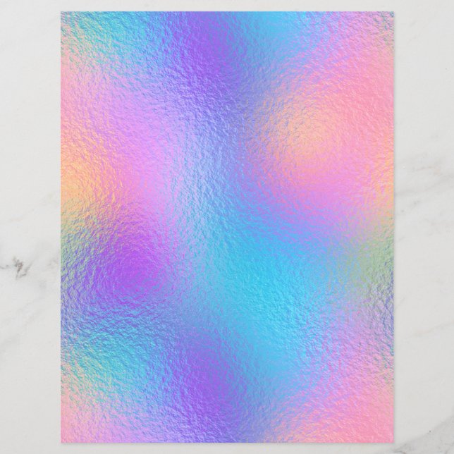 Iridescent Faux Foil Scrapbook Paper No. 86 (Front)