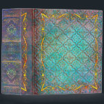 Iridescent Faux Leather Aqua and Gold Ancient Tome Binder<br><div class="desc">Step into the past with this whimsical ancient-tome-themed novelty binder,  rich with faux-weathered-leather detail,  medieval allure,  and old-world charm. Makes a fantastic one-of-a-kind gift. Shop the rest of our Ancient Tome themed binders and notebooks for a unique niche of products you don't want to miss!</div>