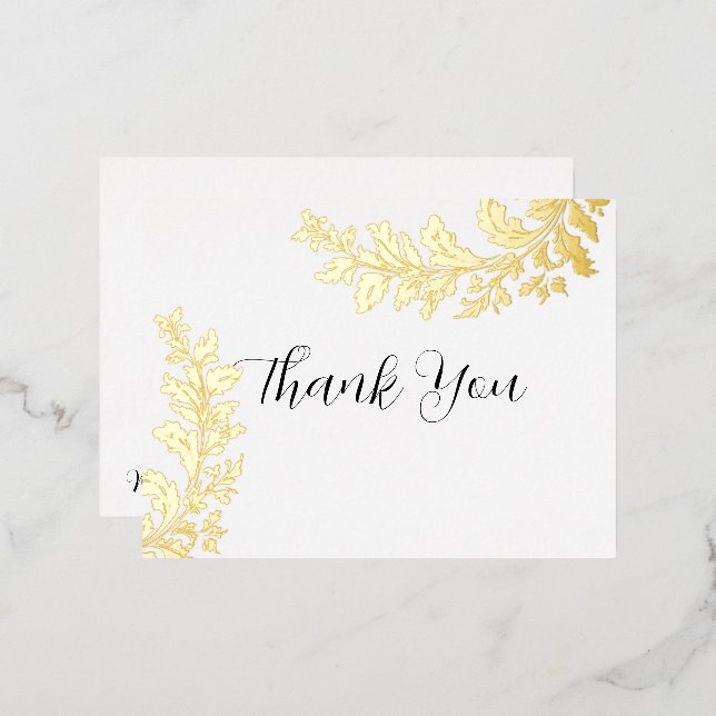 Iridescent Foil Thank You Invitation Postcard (Front/Back)