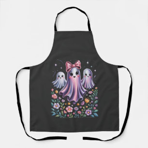 Iridescent Ghost Girly Halloween Apron