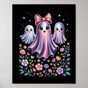 Iridescent Ghost Girly Halloween Poster