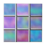 Iridescent Glass Metal Modern Tile<br><div class="desc">This design may be personalized by choosing the customize option to add text or make other changes. If this product has the option to transfer the design to another item, please make sure to adjust the design to fit if needed. Contact me at colorflowcreations@gmail.com if you wish to have this...</div>