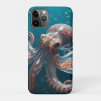Iridescent Glass Octopus Art | Deep Sea Life