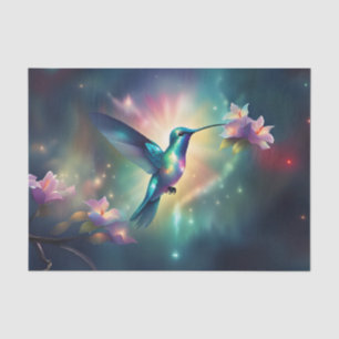 Iridescent Glowing Hummingbird Decoupage Tissue Paper