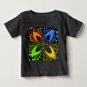 Iridescent Hearts Seamless Polka Dot Abstract Art Baby T-Shirt