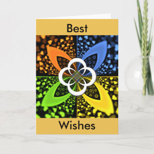 Iridescent Hearts Seamless Polka Dot Abstract Art Card