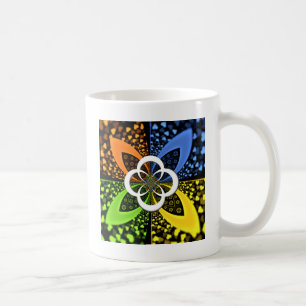 Iridescent Hearts Seamless Polka Dot Abstract Art Coffee Mug