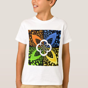 Iridescent Hearts Seamless Polka Dot Abstract Art  T-Shirt