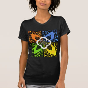 Iridescent Hearts Seamless Polka Dot Abstract Art  T-Shirt