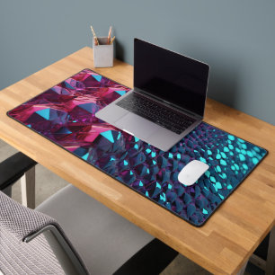 Iridescent Hexagonal Wave Desk Mat
