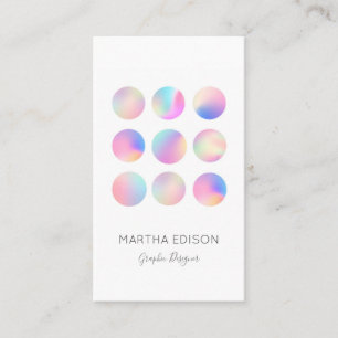 Iridescent Holographic Design Business Card
