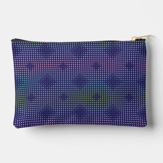 Iridescent Holographic Dots Pattern Accessory Pouch (Back)