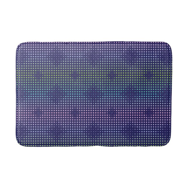 Iridescent Holographic Dots Pattern Bath Mat (Front)