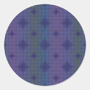 Iridescent Holographic Dots Pattern Classic Round Sticker