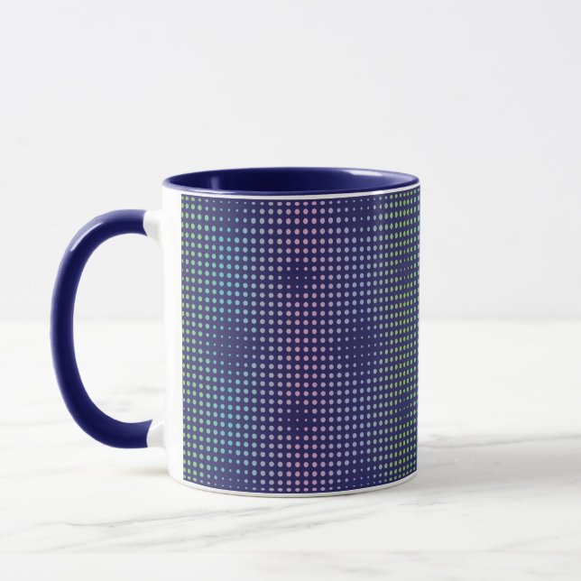 Iridescent Holographic Dots Pattern Mug (Left)