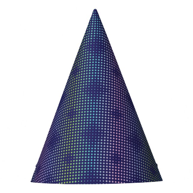 Iridescent Holographic Dots Pattern Party Hat (Front)